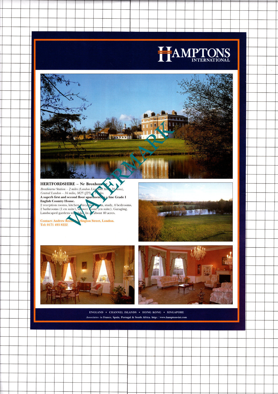 Broxbourne Hertfordshire Apartment Sale Advert - 1998 Clipping