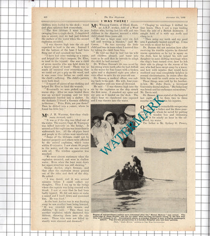 SIMON BOLIVAR Ship Mined Dr William Besson Sydney Preece WW2 - 1939 Article