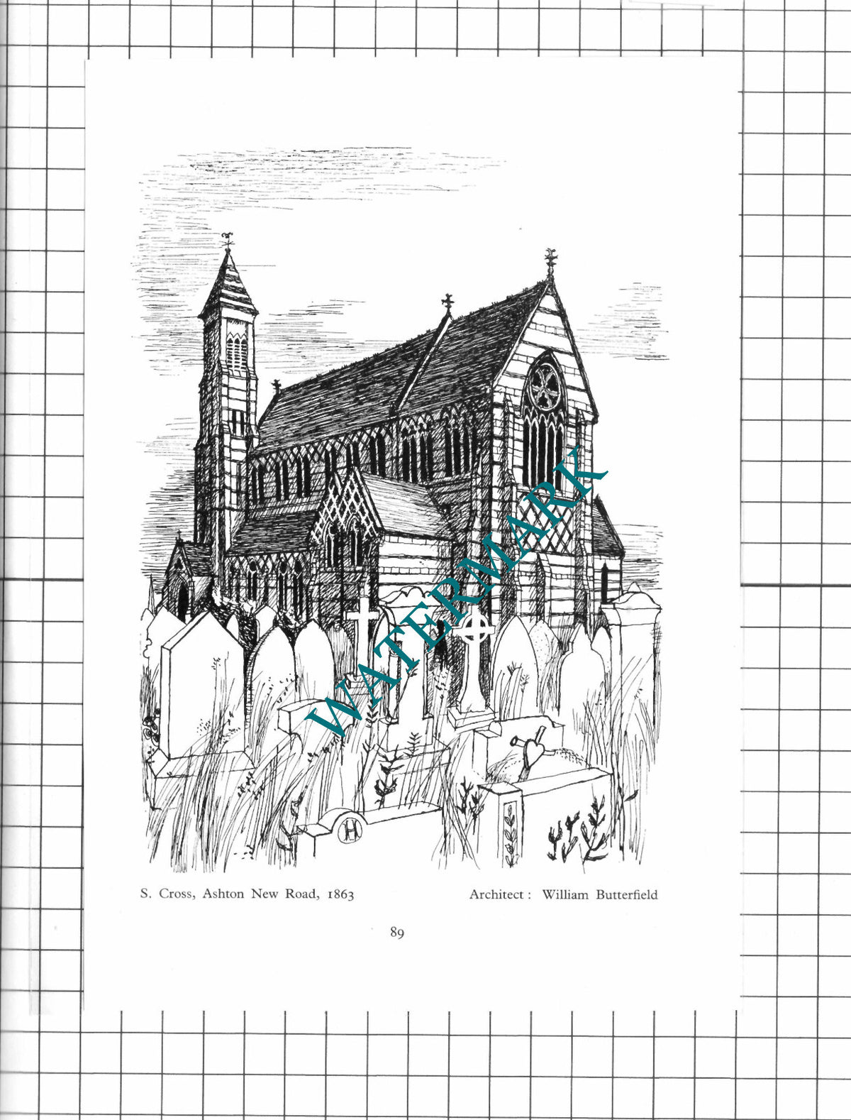 Church Of St Cross Ashton New Road Manchester William Butterfield 1956 Clipping