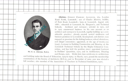 Ernest Charles Allerton Lowestoft / Sir Frederick William Wilson  -1911 Clipping