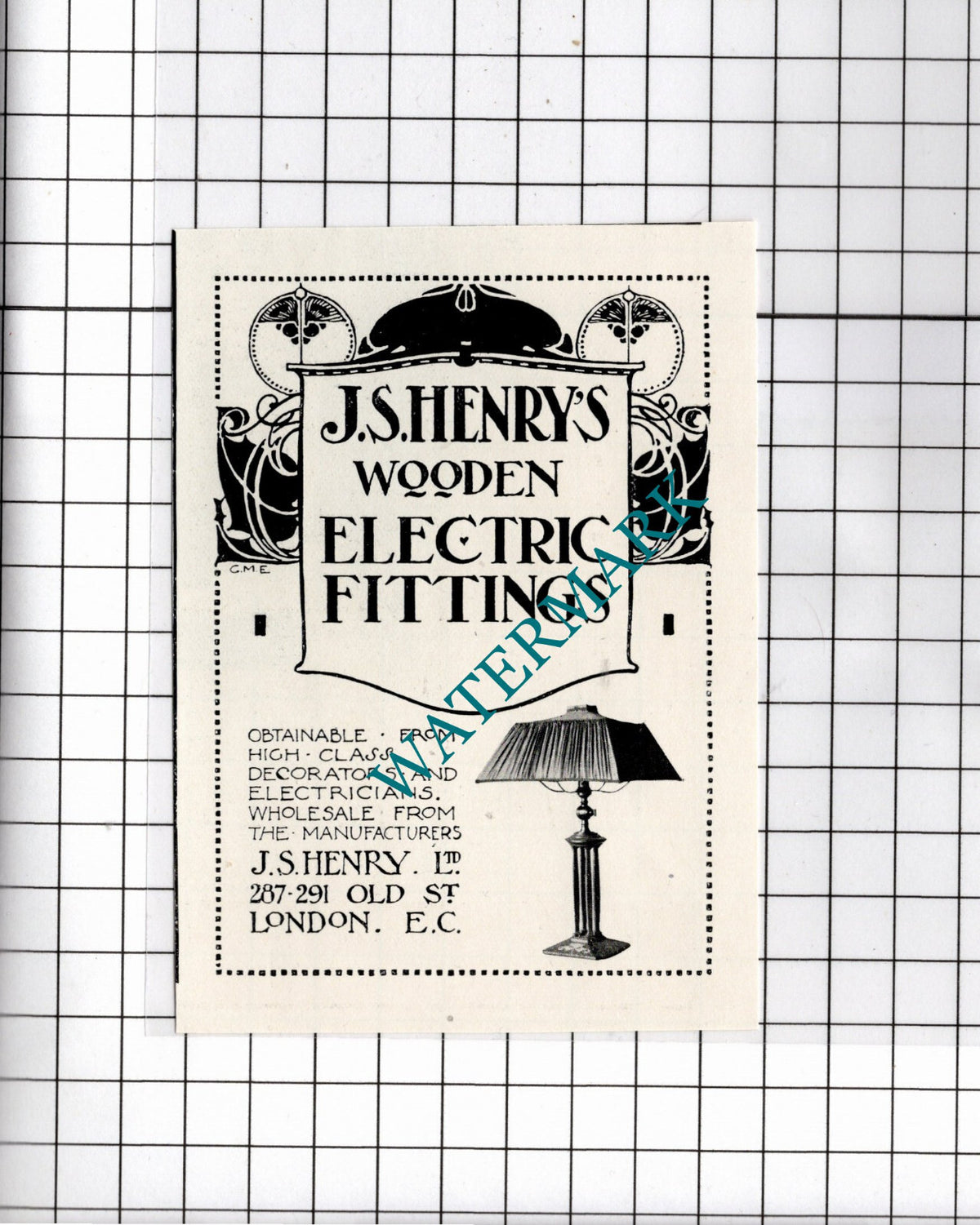 J S Henry Ltd Old Street London EC  - 1904 Small Advert