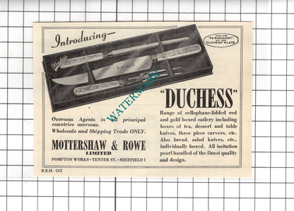 Mottershaw & Rowe Ltd Sheffield / Surmanco Ltd / Thomas Betts -  1954 Advert