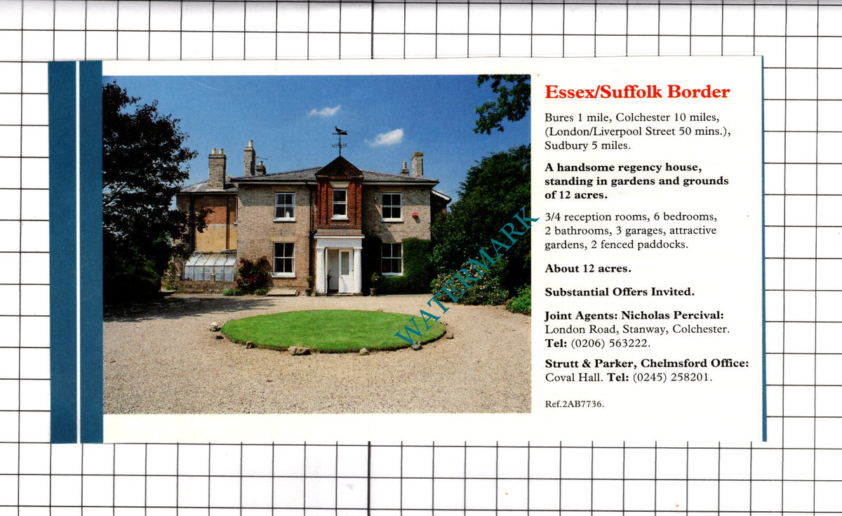 Canterbury Kent / Bures Suffolk House Sale Advert - c.1991 Cutting / Print