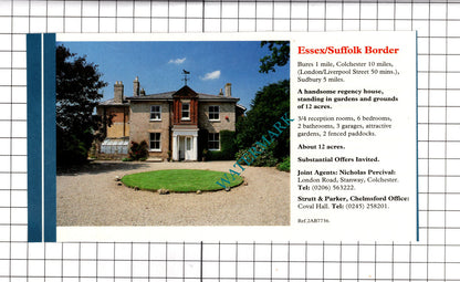 Canterbury Kent / Bures Suffolk House Sale Advert - c.1991 Cutting / Print