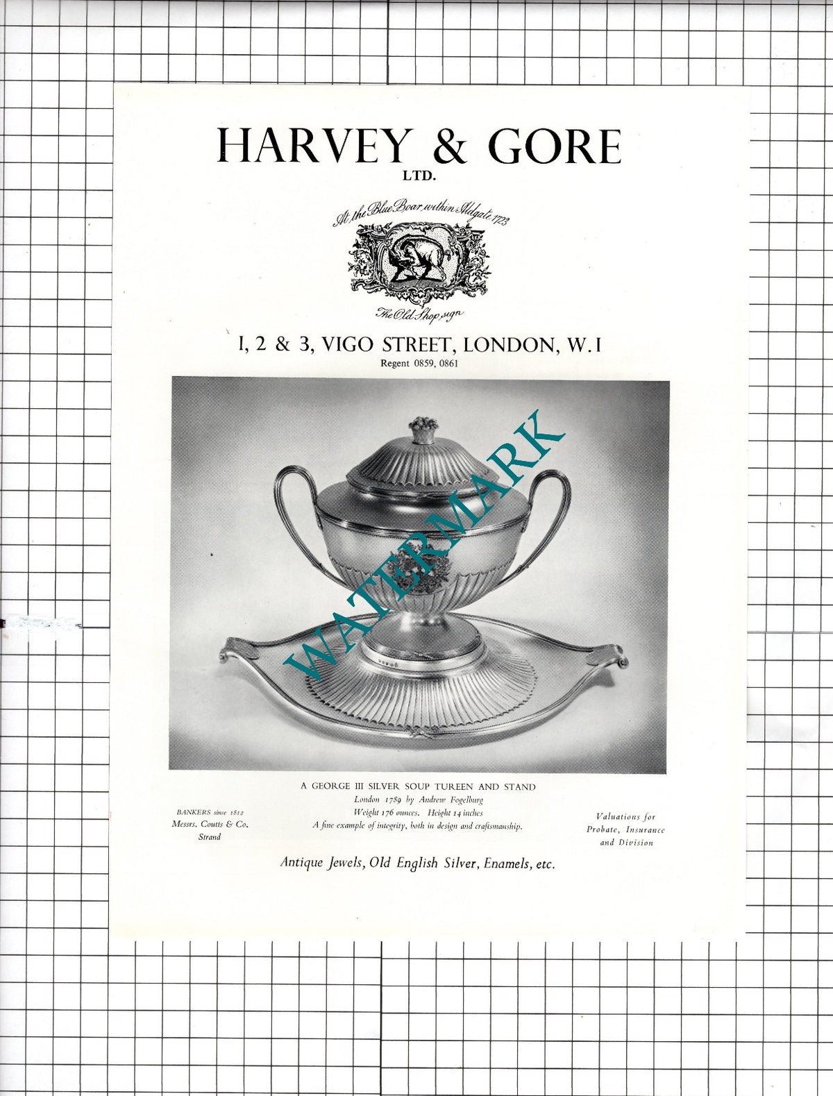 Harvey & Gore Ltd London / Camerer Cuss & Co / Mann & Fleming Ltd  - 1958 Advert