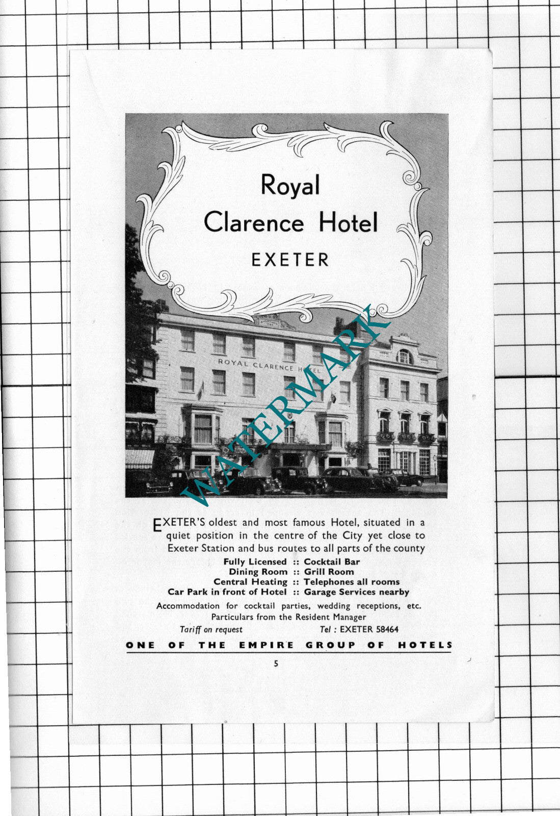 Royal Clarence Hotel Exeter Devon Advert  - 1957 Cutting