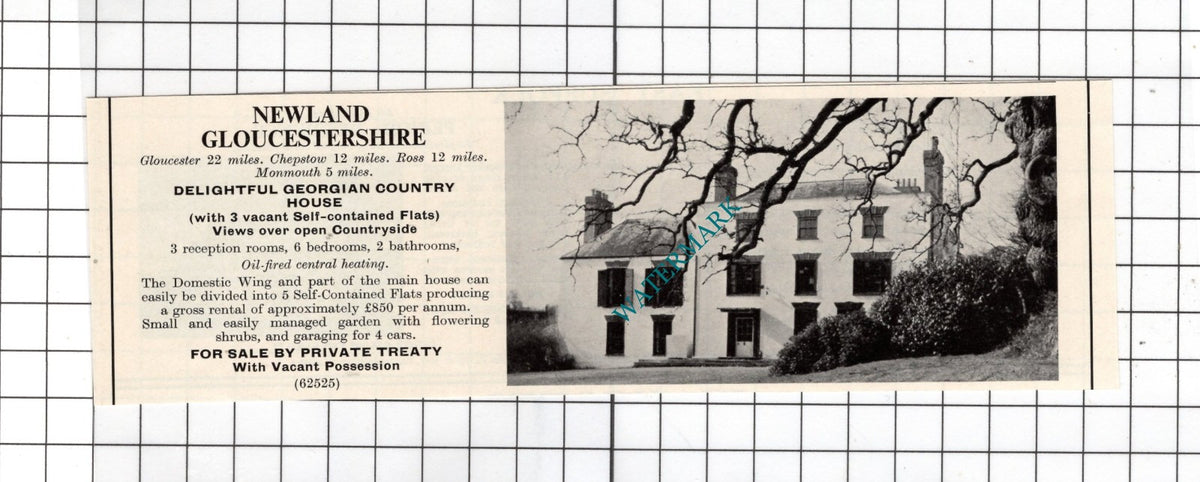 Newland Gloucestershire - 1967 House Sale Advert
