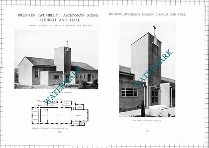Ascension Mission Church Preston Wembley Bridgwater -c.1947 Article/ Print