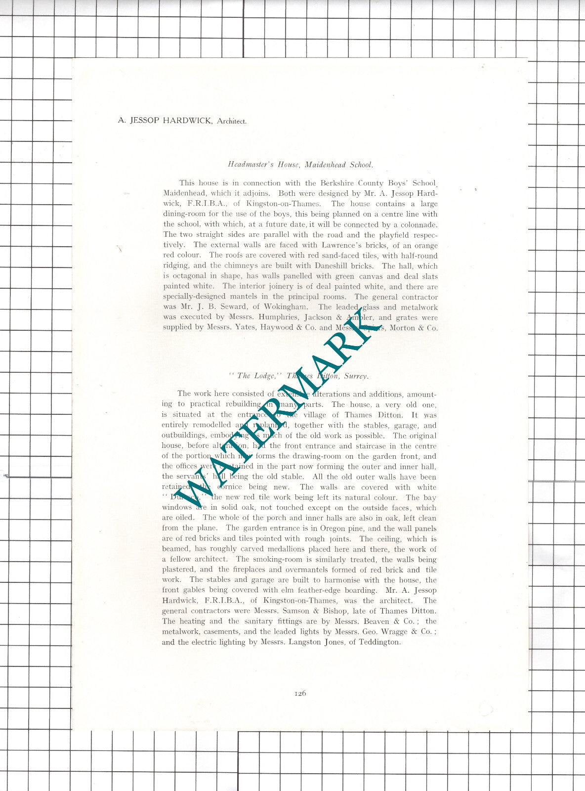 The Lodge Thames Ditton Surrey Jessop Hardwick Architect -  1911 Article / Print