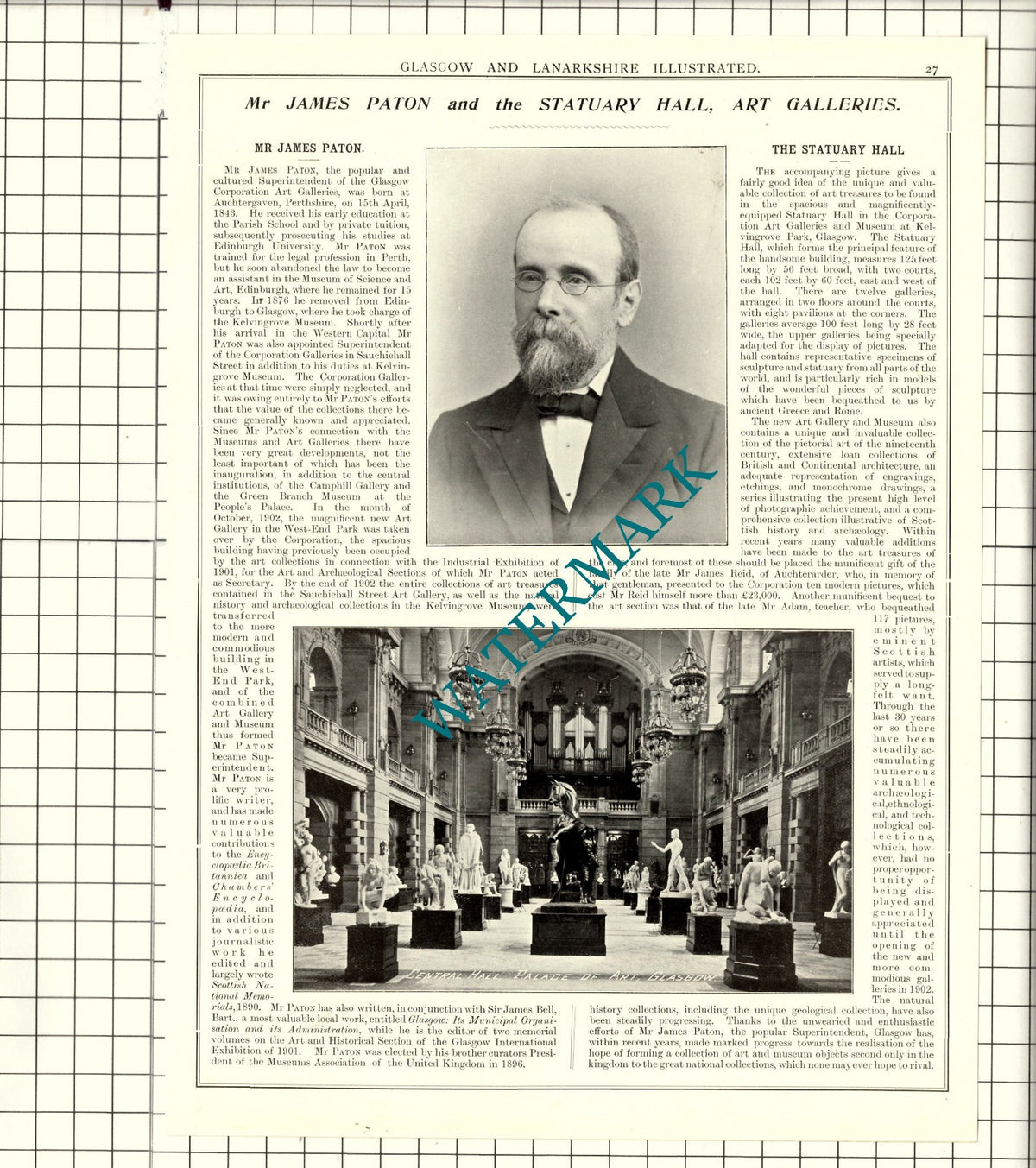 Mr James Paton Glasgow Art / James Whitton Botanic Gardens Glasgow  1904 Article