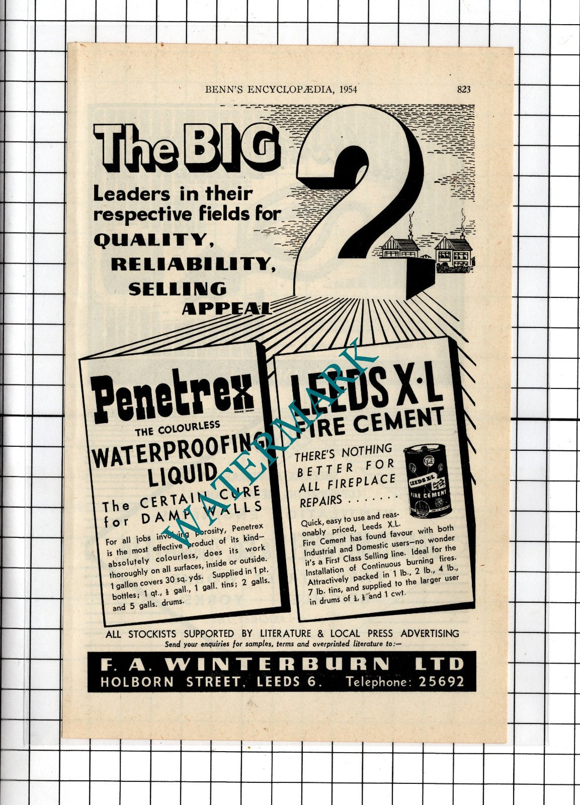F A Winterburn Ltd Leeds / James Mitchell & Co Keighley Yorkshire - 1954 Advert