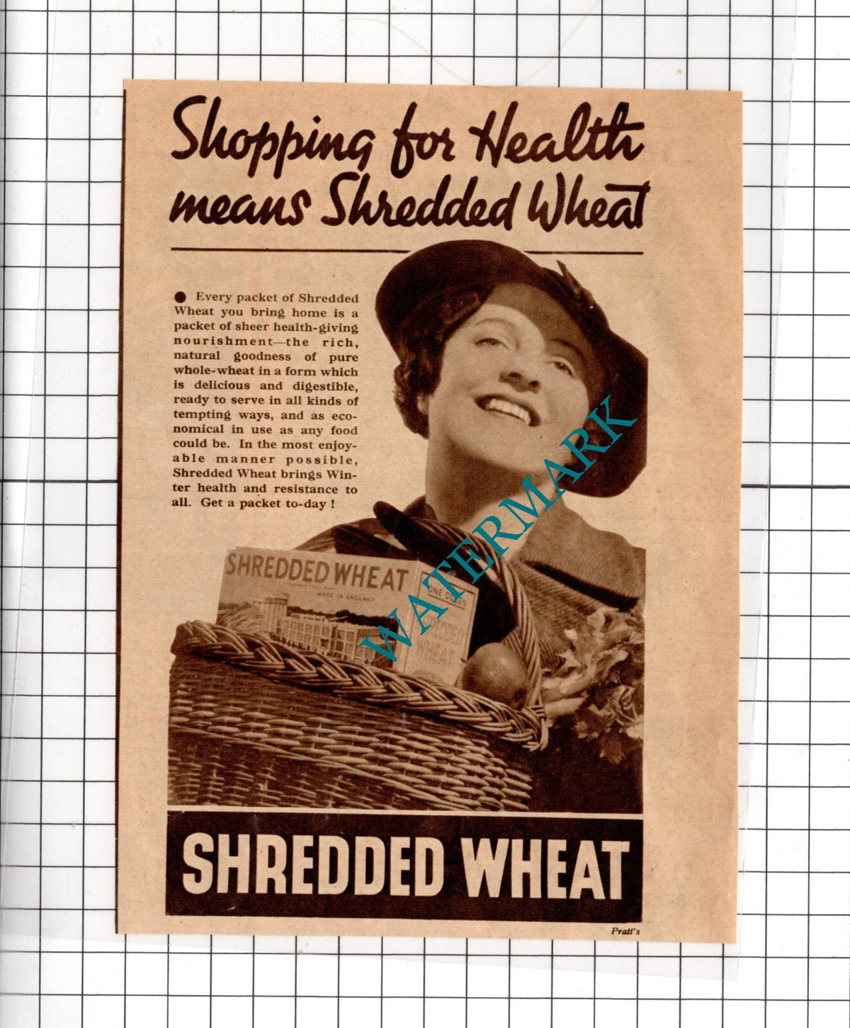 Shredded Wheat Advert - 1936 Cutting