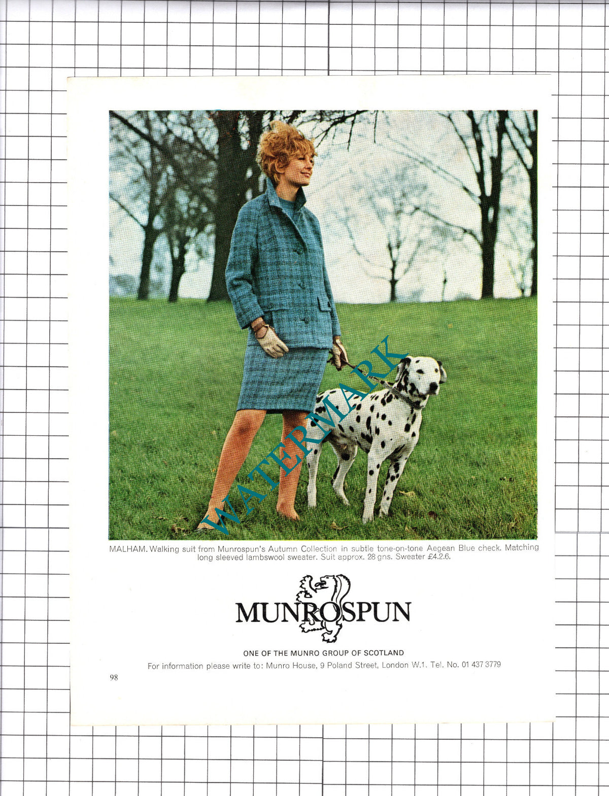 Munrospun Munro Group Scotland  ADVERT -  1965 Cutting / Print