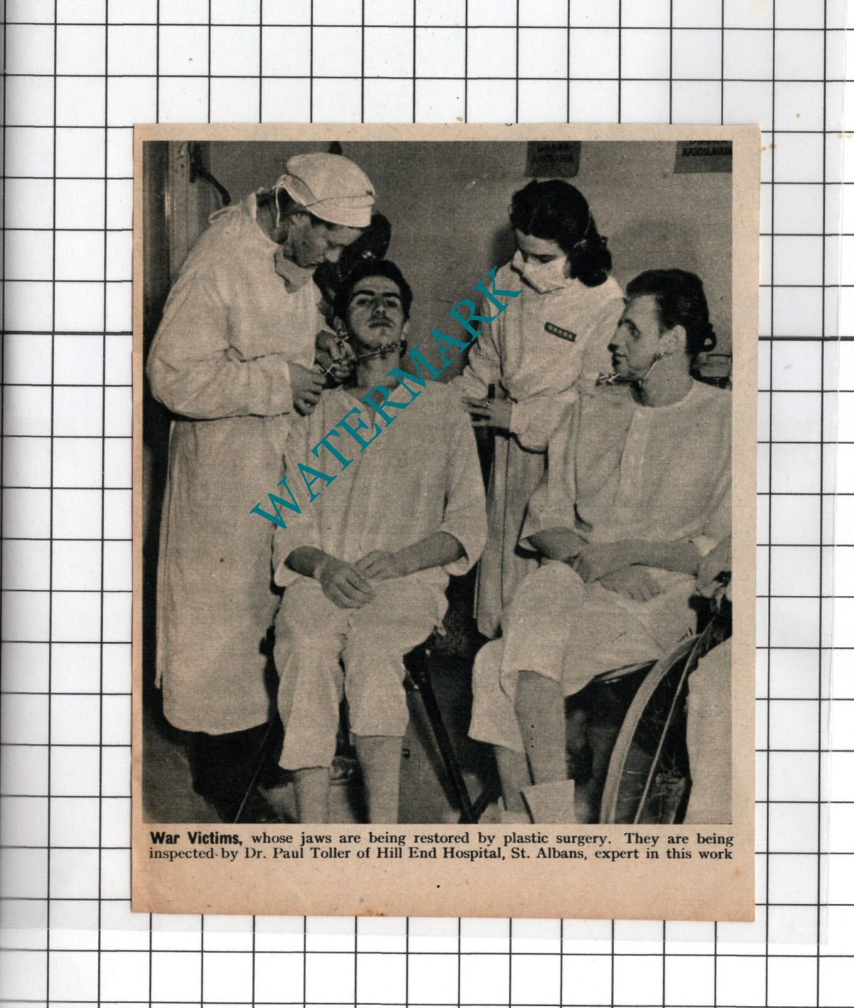 Dr Paul Toller Hill End Hospital St Albans  - 1947 Small Clipping
