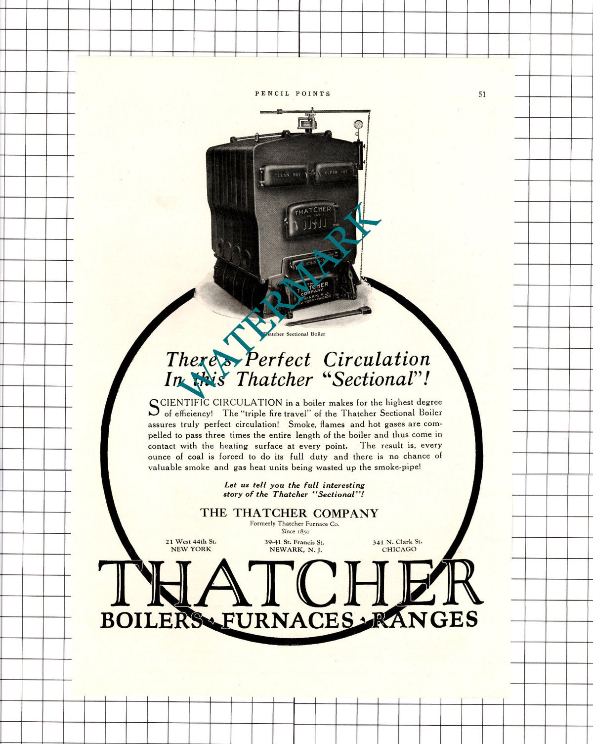 Thatcher Sectional Boiler The Thatcher Company New York -  c. 1926 Advert/ Print