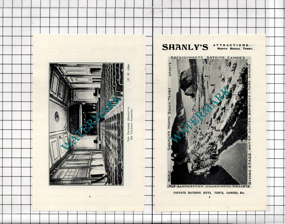 Shanly's Amusement Pavilion Tenby Wales 2-Part ADVERT  -  1936 Clipping