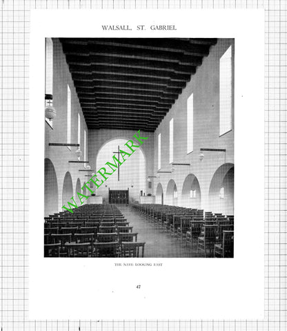 St Gabriel's Church Walsall Lavender & Twentyman   - c.1947 Article