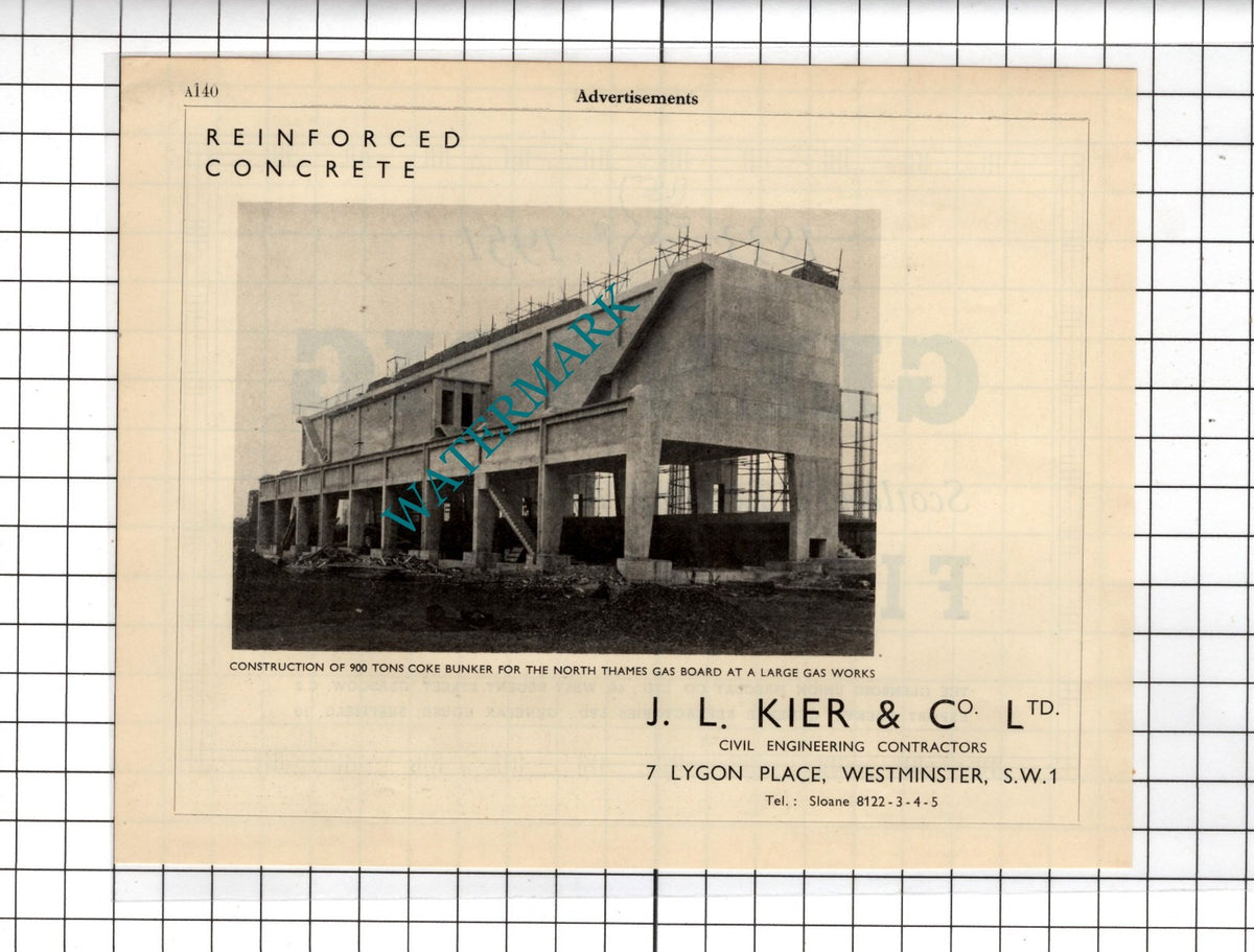 J L Kier & Co Ltd London / Glenboig Union Fireclay Co Glasgow - 1951 Advert