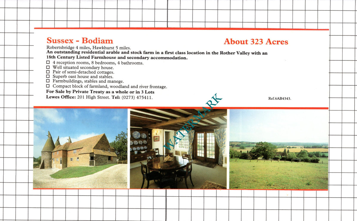 Coleford Devon / Bodiam Sussex Oast House Sale Advert - c.1990 Clipping