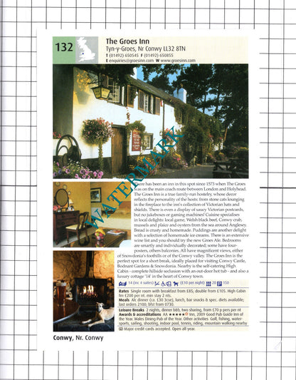 Royal Oak Hotel Betws-Y-Coed / The Groes Inn Tyn-y-Groes -2011 Advert