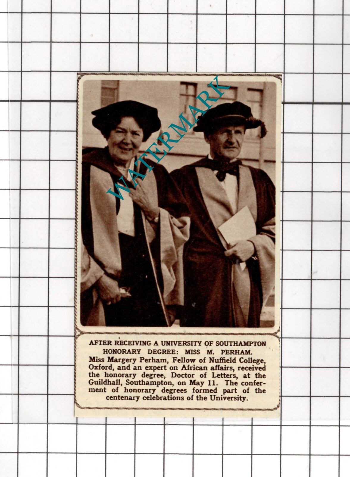 Miss Margery Perham Nuffield College Oxford - 1962 Small News Cutting