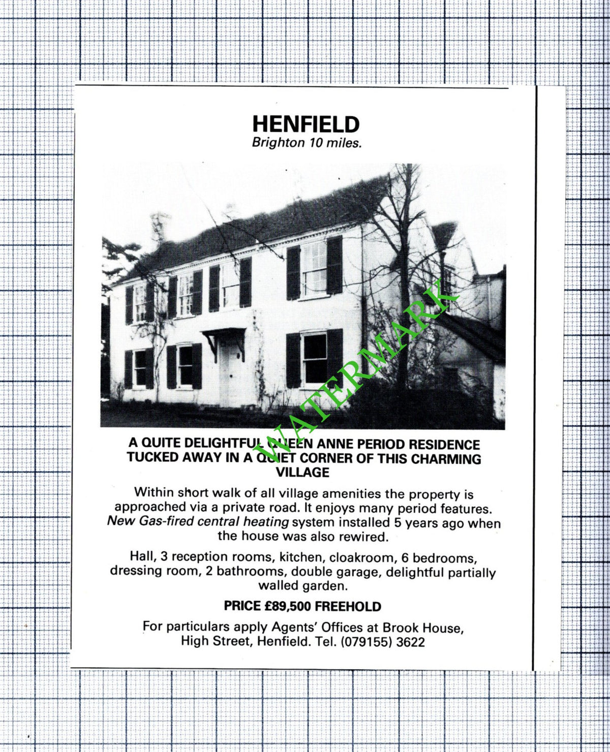 Henfield Sussex House  Sale Advert - 1981 Cutting