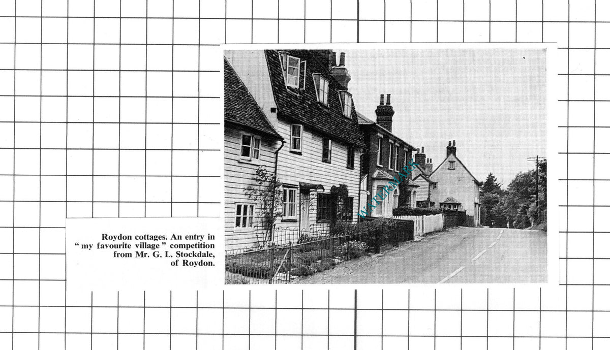 Roydon Essex Cottages   - 1967 Small Clipping