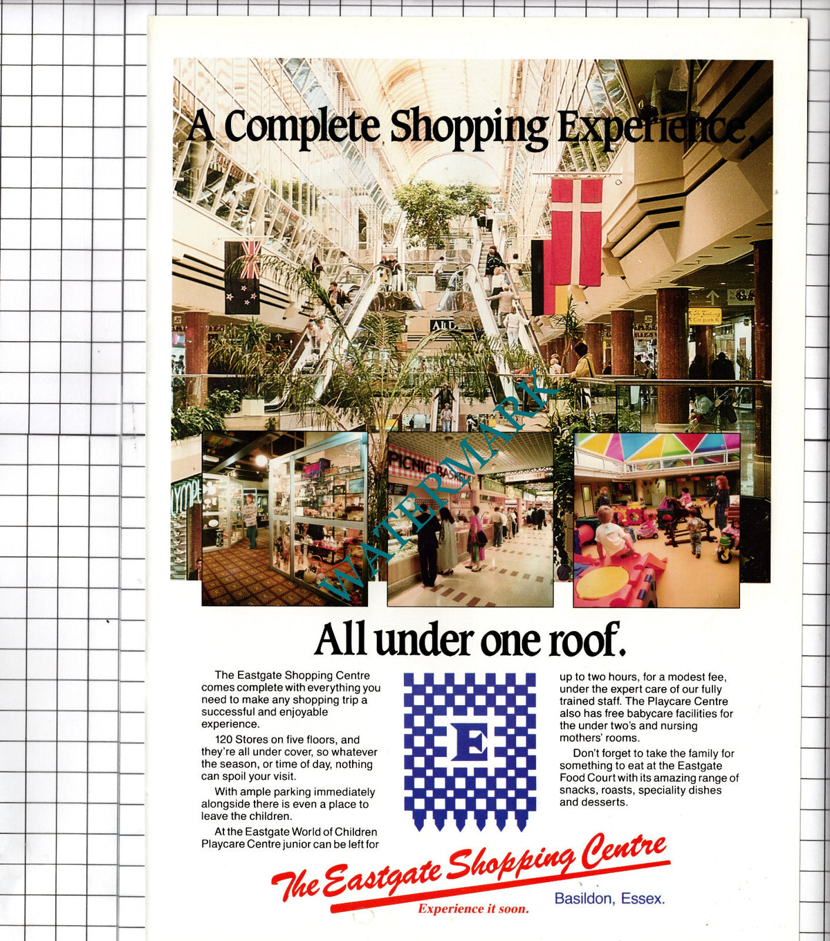 The Eastgate Shopping Centre Basildon Essex - 1990 Advert