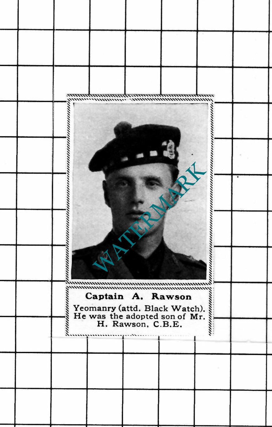 Captain A Rawson Yeomanry WW1 - c.1918 SMALL Clipping