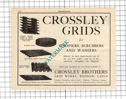 Crossley Brothers Bispham Lancs / W T Hawkins Of Huddersfield  - 1951 Advert