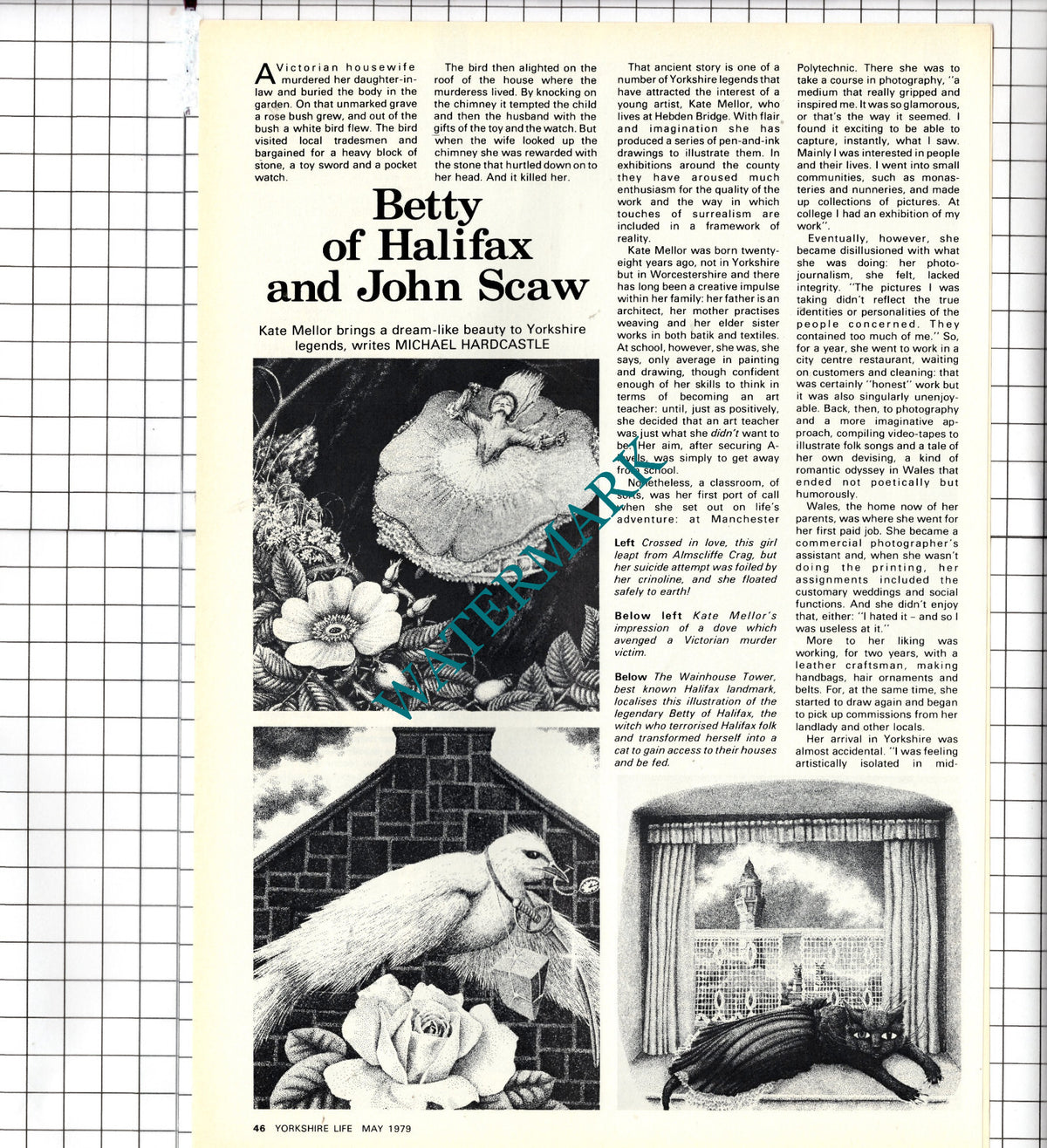 Kate Mellor Hebden Bridge Yorkshire Artist   - 1979 Article