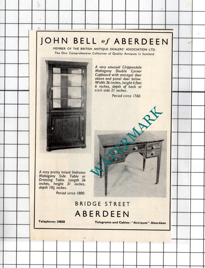 John Bell Of Aberdeen / Rupert Gentle London - 1967 Small Advert