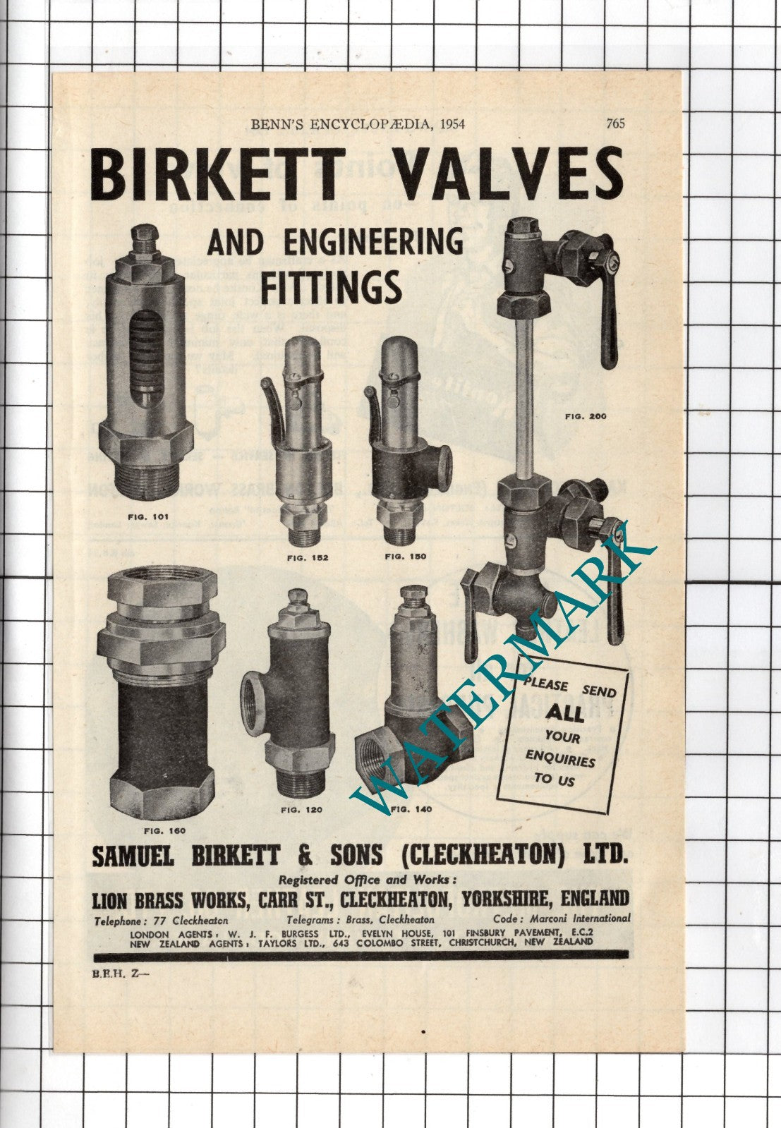 Samuel Birkett & Sons Cleckheaton Ltd Yorkshire   - 1954 Advert
