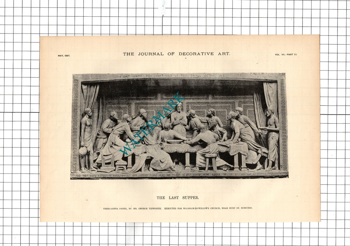 Mr George Tinworth Walsham-Le-Willows Church Suffolk - 1887 Two Pages