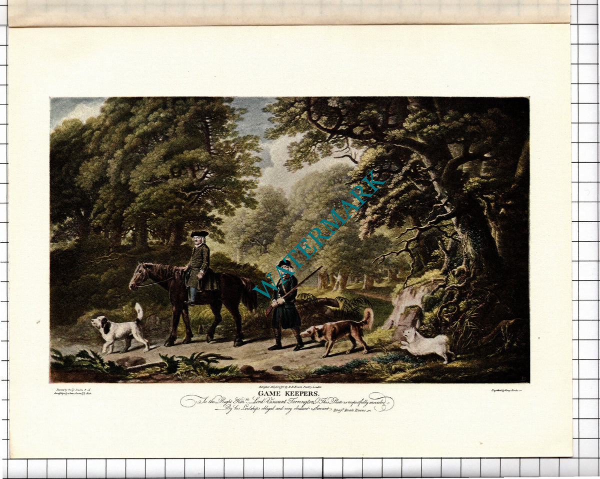 Game Keepers Henry Birche George Stubbs  - 1902 Illustration / Print