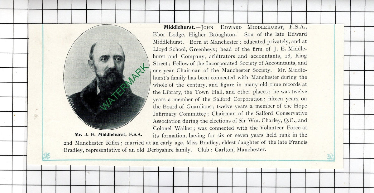 John Edward Middlehurst Ebor Lodge / Herbert Kidson Southport - c.1905 Clipping