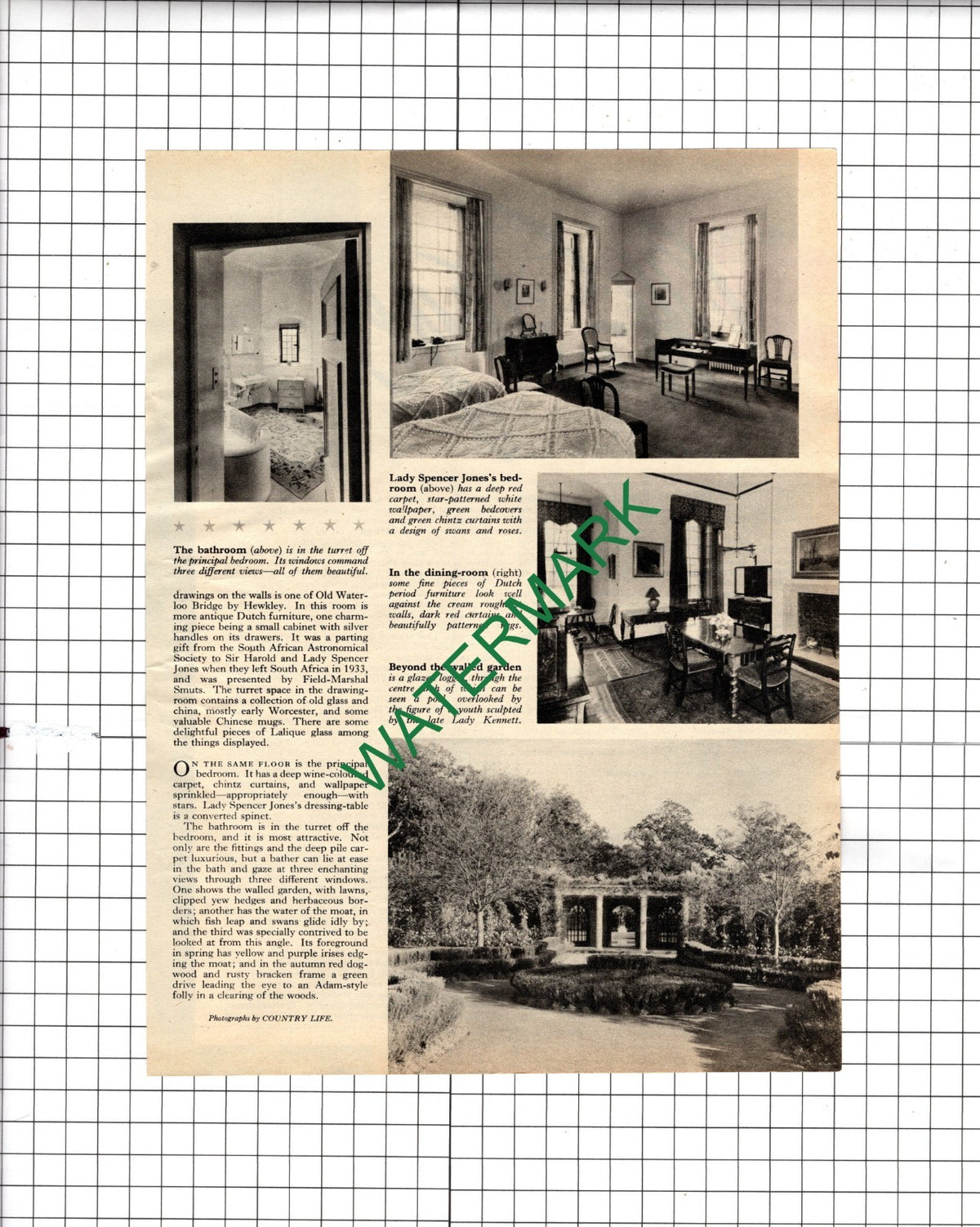 Sir Harold Spencer Jones Herstmonceux Castle  Astronomer Royal - 1955 Article