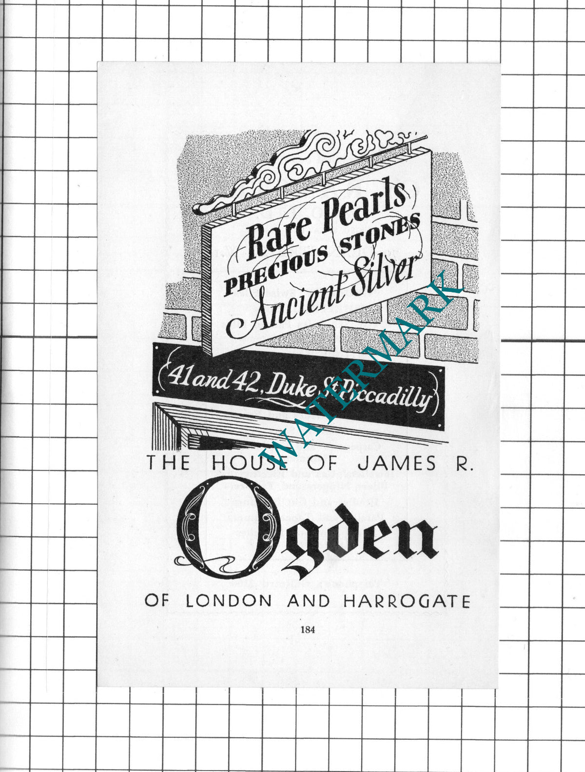 James R Ogden London Harrogate / Charles Ramstein & Co Ltd -1939 Small Advert