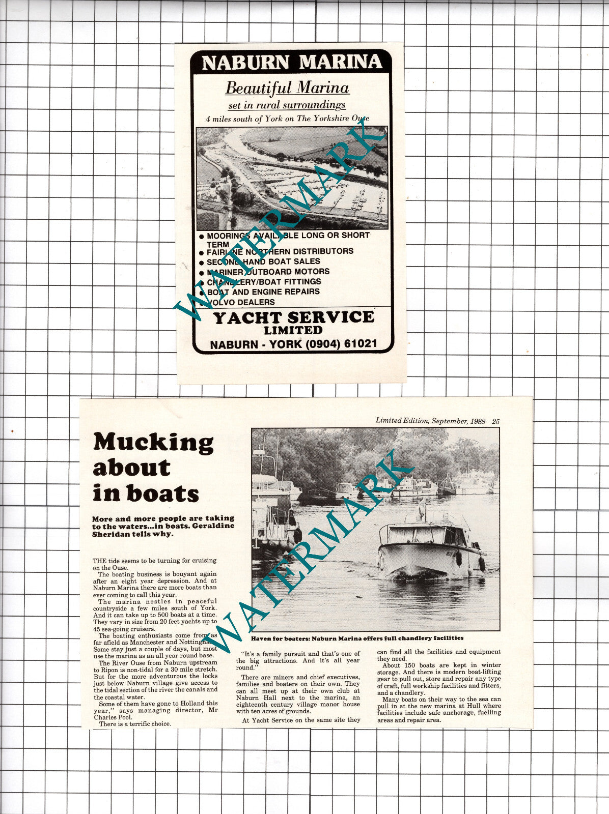 Naburn Marina Yorkshire  - 1988 Two-Part Cutting