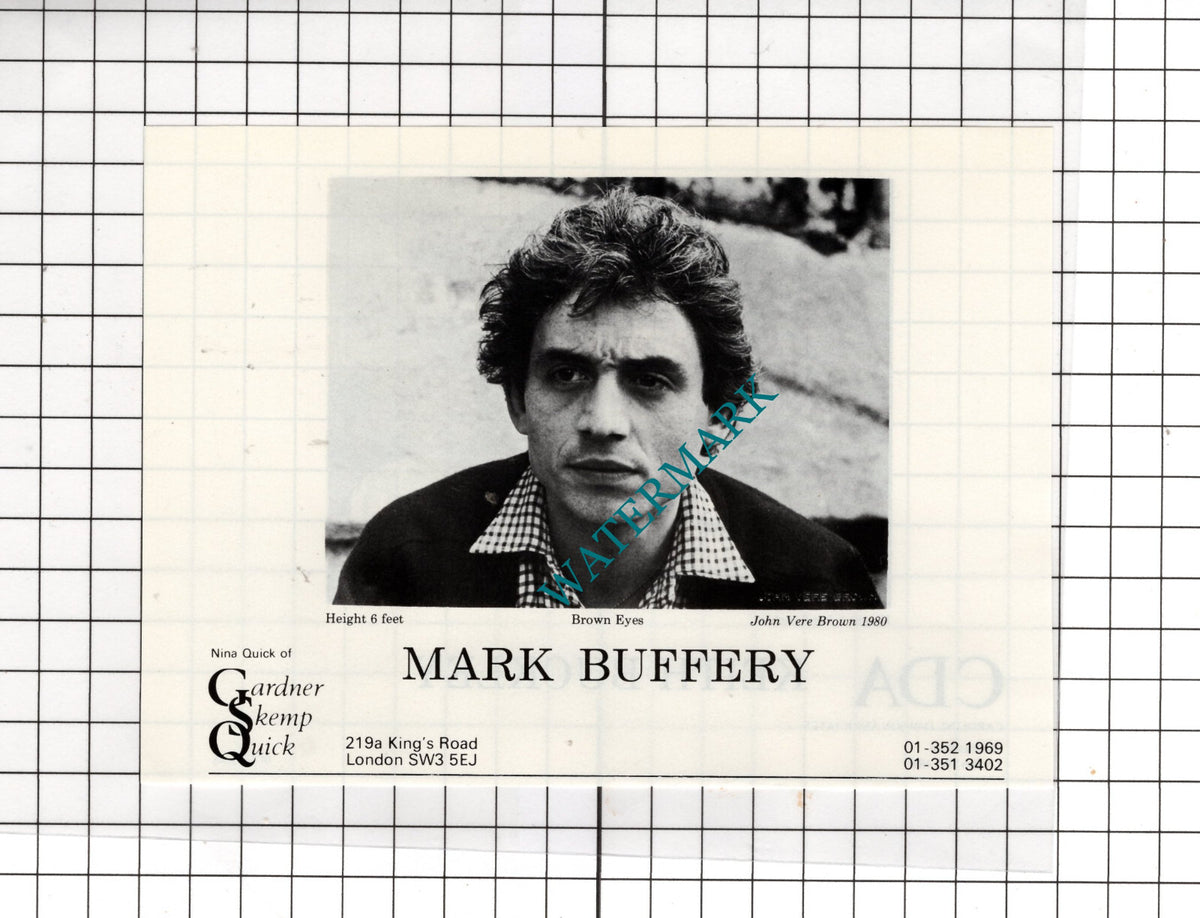 Keith Buckley Actor /  Mark Buffery Actor - 1986 Small Cutting