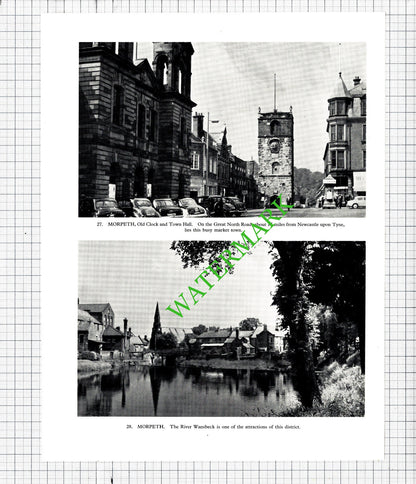 Warkworth Castle / Morpeth  - 1958 Cutting / Print