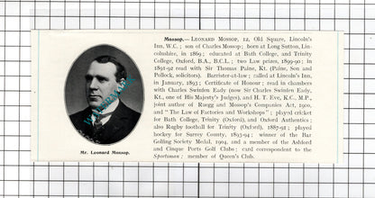 Leonard Mossop Long Sutton / James Mulligan Anaghlone Ireland -  c.1905 Clipping