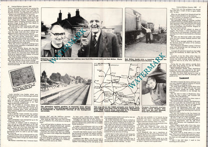 Coxwold Railway Station Cyril Sherwood Bob Miller -1988 Centrefold Pullout Print