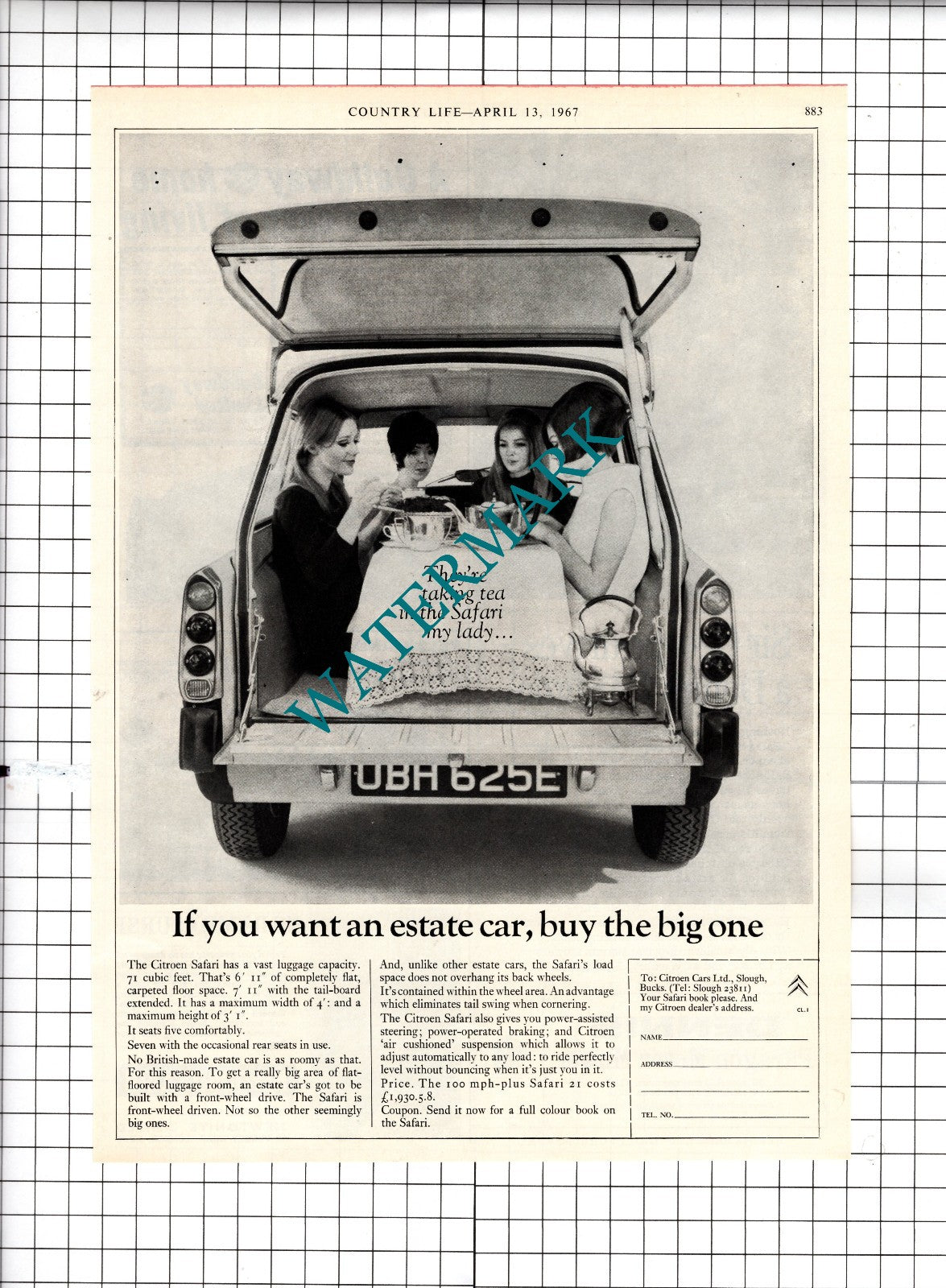 Citroen Safari Car Advert - 1967