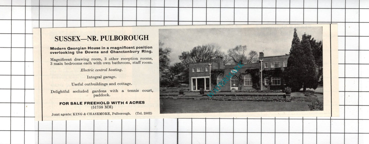 Pulborough Sussex   - 1967  House Sale Advert