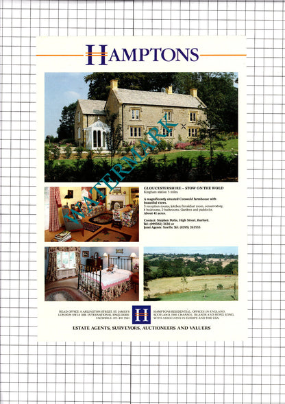 Stow On The Wold Gloucestershire / Taynuilt Argyll - 1991 House Sale Advert