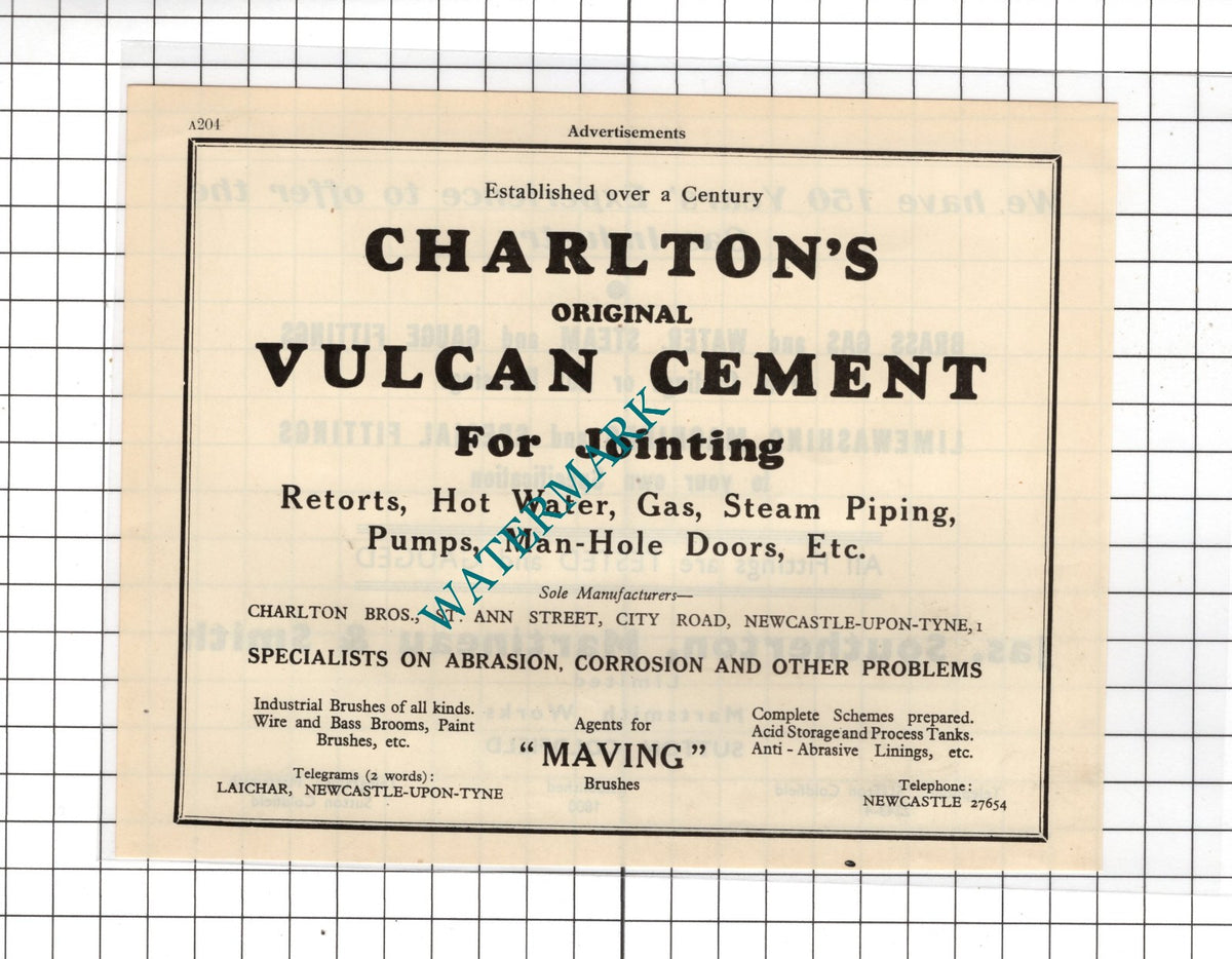 Charlton Bros Newcastle Upon Tyne / Jas Southerton Martineau Smith - 1951 Advert