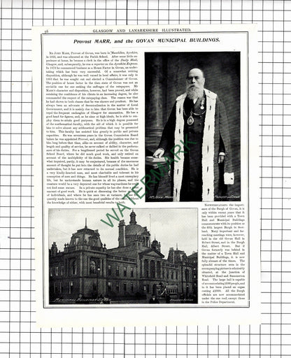Mr R Hunter-Craig MP Govan Cross / Provost Mr John Marr  - 1904 Article