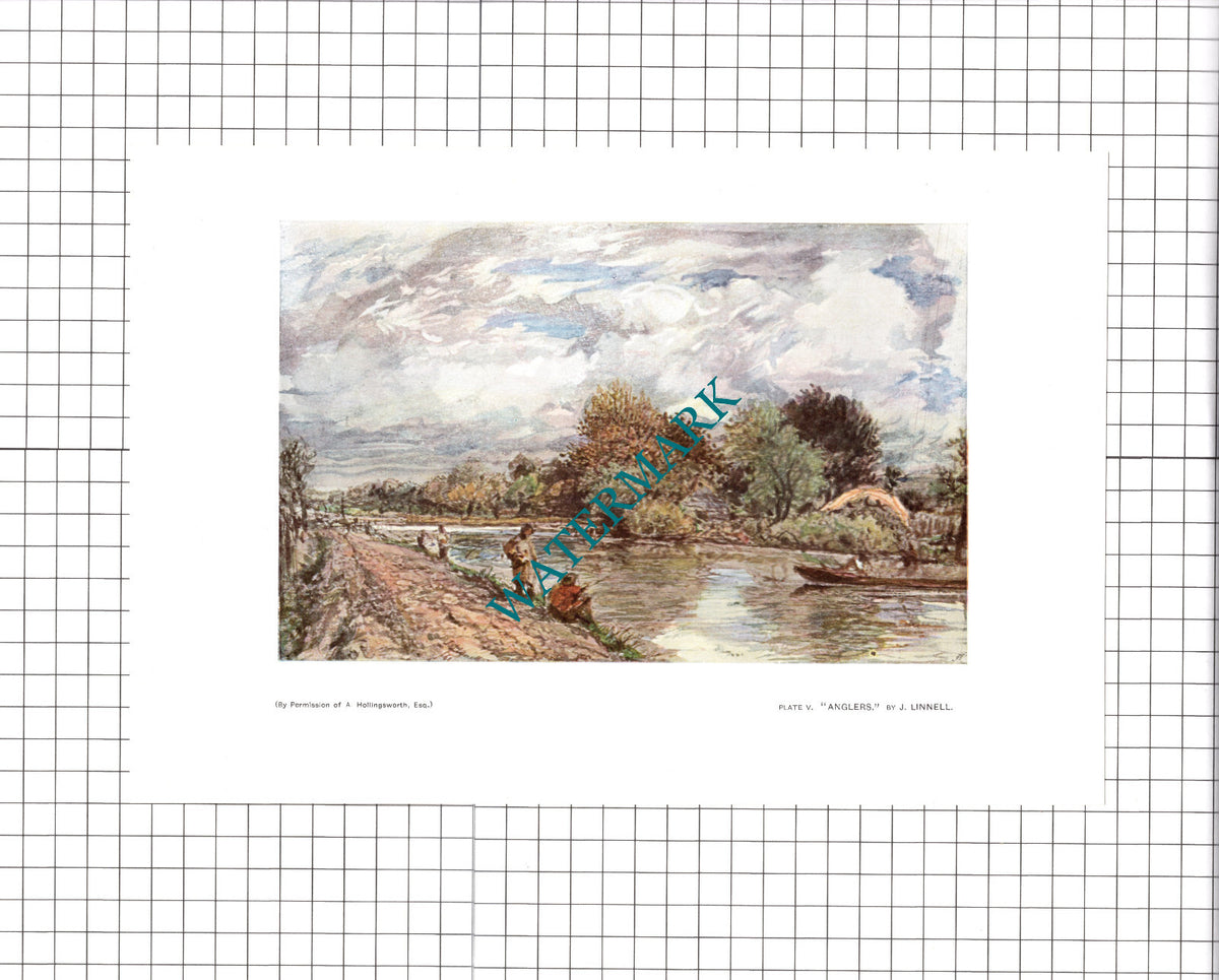 Anglers by J Linnell - 1904 Print