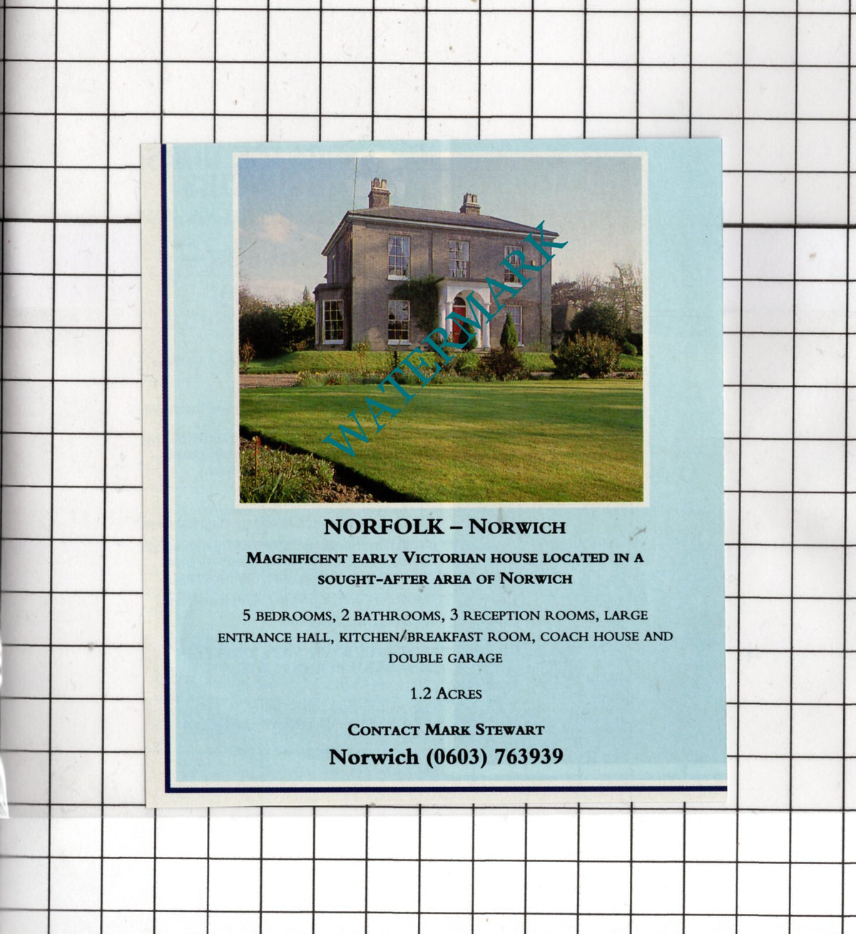 Norwich Norfolk House Sale Advert - 1991 Cutting